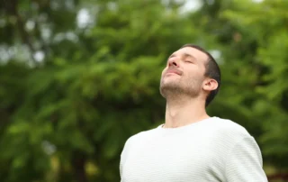 breathing to depict regulating a dysregulated nervous system