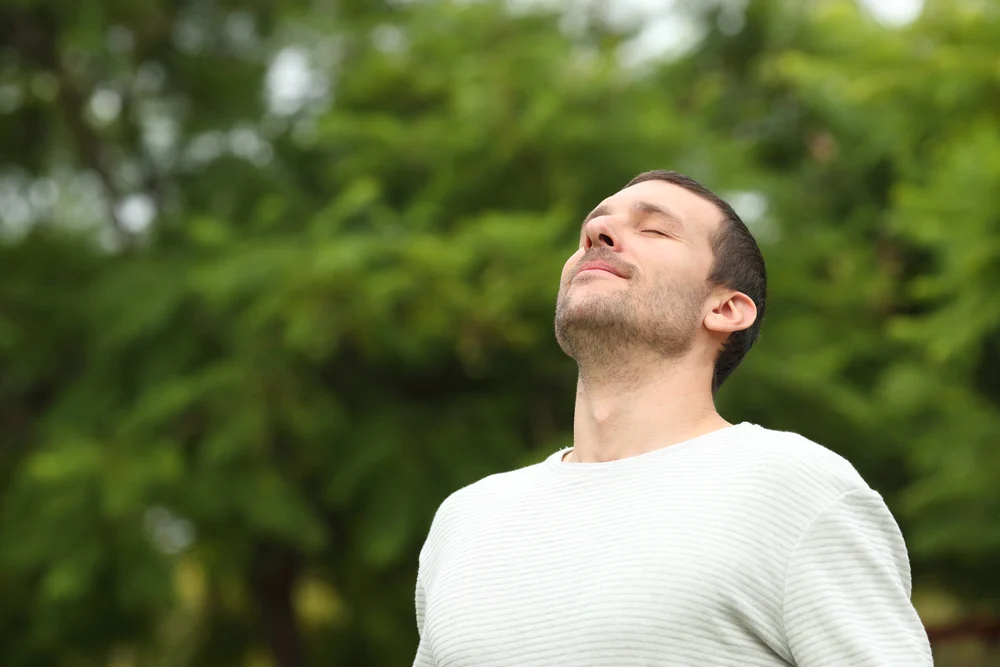 breathing to depict regulating a dysregulated nervous system